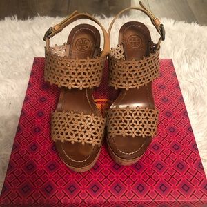 Tory Burch Floral Wedges
